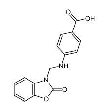 4-[(2-oxo-benzooxazol-3-ylmethyl)-amino]-benzoic acid结构式