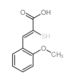 (E)-3-(2-methoxyphenyl)-2-sulfanyl-prop-2-enoic acid结构式