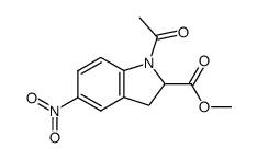 methyl 1-acetyl-5-nitroindoline-2-carboxylate结构式