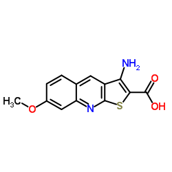 3-Amino-7-methoxythieno[2,3-b]quinoline-2-carboxylic acid结构式