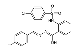 2-[(4-chlorophenyl)sulfonylamino]-N-[(4-fluorophenyl)methylideneamino]benzamide结构式