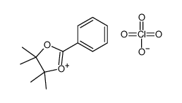 4,4,5,5-tetramethyl-2-phenyl-1,3-dioxol-1-ium,perchlorate Structure