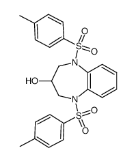 1,5-bis-(toluene-4-sulfonyl)-2,3,4,5-tetrahydro-1H-benzo[b][1,4]diazepin-3-ol Structure