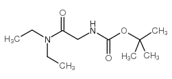 (2-(二乙氨基)-2-氧乙基)氨基甲酸叔丁酯结构式