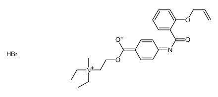 diethyl-methyl-[2-[4-[(2-prop-2-enoxybenzoyl)amino]benzoyl]oxyethyl]azanium,bromide Structure