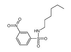 N-hexyl-3-nitrobenzenesulfonamide结构式