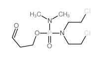 Phosphorodiamidic acid, N,N-bis(2-chloroethyl)-N,N-dimethyl-, 3-oxopropyl ester Structure