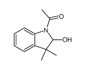 1-(2-hydroxy-3,3-dimethyl-2,3-dihydroindol-1-yl)ethanone Structure