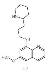 6-methoxy-N-[3-(2-piperidyl)propyl]quinolin-8-amine structure