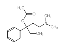 (1-dimethylamino-3-phenyl-pentan-3-yl) acetate structure