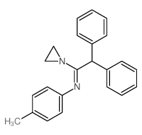 1-aziridin-1-yl-N-(4-methylphenyl)-2,2-diphenyl-ethanimine结构式