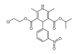 2,6-dimethyl-4-(3'-nitrophenyl)-1,4-dihydropyridine-3,5-dicarboxylic acid 3-β-chloroethyl ester 5-isopropyl ester Structure