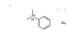 carbanide,dimethyl(phenyl)phosphanium,gold Structure