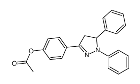 [4-(2,3-diphenyl-3,4-dihydropyrazol-5-yl)phenyl] acetate Structure