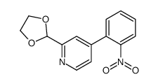 2-(1,3-dioxolan-2-yl)-4-(2-nitrophenyl)pyridine Structure