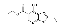 ethyl 2-ethyl-4-oxo-7H-thieno[2,3-b]pyridine-5-carboxylate结构式