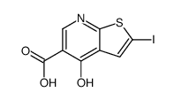 2-iodo-4-oxo-7H-thieno[2,3-b]pyridine-5-carboxylic acid结构式