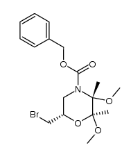 benzyl (2S,3R,6S)-6-(bromomethyl)-2,3-dimethoxy-2,3-dimethylmorpholine-4-carboxylate结构式