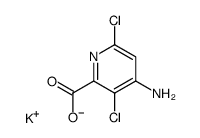2-Pyridinecarboxylic acid, 4-amino-3,6-dichloro-, monopotassium salt structure