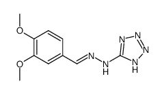 3,4-dimethoxy-benzaldehyde (1(2)H-tetrazol-5-yl)-hydrazone结构式
