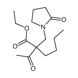 2-acetyl-2-(2-oxo-pyrrolidin-1-ylmethyl)-hexanoic acid ethyl ester Structure