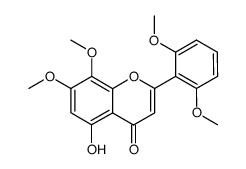 5-hydroxy-7,8,2',6'-tetramethoxyflavone结构式