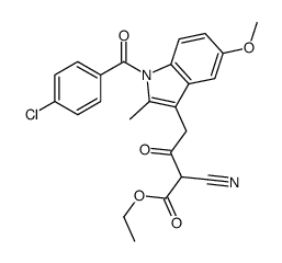 4-[1-(p-Chlorobenzoyl)-5-methoxy-2-methyl-1H-indol-3-yl]-2-cyano-3-oxobutyric acid ethyl ester结构式