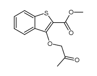 3-(2-oxo-propoxy)-benzo[b]thiophene-2-carboxylic acid methyl ester结构式