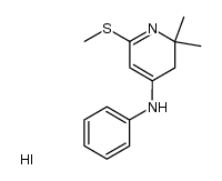 2,2-dimethyl-6-(methylthio)-N-phenyl-2,3-dihydropyridin-4-amine hydroiodide结构式