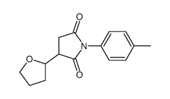 1-(4-methylphenyl)-3-(oxolan-2-yl)pyrrolidine-2,5-dione Structure