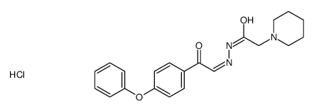 N-[(E)-[2-oxo-2-(4-phenoxyphenyl)ethylidene]amino]-2-piperidin-1-ylacetamide,hydrochloride结构式