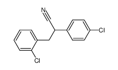 2-chloro-α-(4-chlorophenyl)benzenepropanenitrile结构式