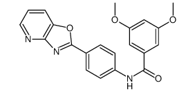 3,5-dimethoxy-N-[4-([1,3]oxazolo[4,5-b]pyridin-2-yl)phenyl]benzamide结构式