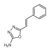 2-amino-5-(2-phenylethenyl)-1,3,4-oxadiazole结构式