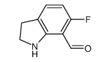 1H-Indole-7-carboxaldehyde,6-fluoro-2,3-dihydro-(9CI)结构式