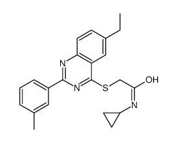 Acetamide, N-cyclopropyl-2-[[6-ethyl-2-(3-methylphenyl)-4-quinazolinyl]thio]- (9CI) picture