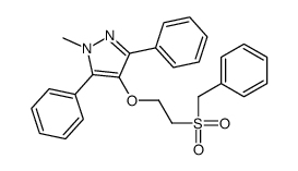 4-(2-benzylsulfonylethoxy)-1-methyl-3,5-diphenylpyrazole结构式