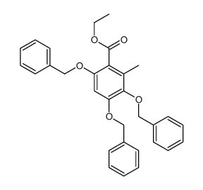 ethyl 2-methyl-3,4,6-tris(phenylmethoxy)benzoate Structure