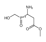 (1-amino-3-methoxy-3-oxopropyl)-(hydroxymethyl)-oxophosphanium结构式