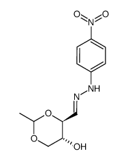 (4S,5R)-2-Methyl-4-[(4-nitro-phenyl)-hydrazonomethyl]-[1,3]dioxan-5-ol Structure