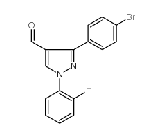 3-(4-bromophenyl)-1-(2-fluorophenyl)-1h-pyrazole-4-carbaldehyde structure