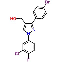 (3-(4-BROMOPHENYL)-1-(3-CHLORO-4-FLUOROPHENYL)-1H-PYRAZOL-4-YL)METHANOL Structure