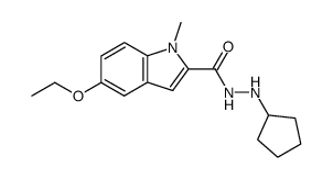 N2-Cyclopentyl-2-(1-methyl-5-ethoxyindolyl)-carbohydrazid Structure