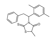 3-[1-(2,5-dimethyl-phenyl)-2-phenyl-ethyl]-5-methyl-2-thioxo-thiazolidin-4-one结构式