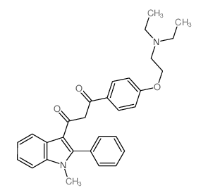 1H-Indole, 3-(3-(4-(2-(diethylamino)ethoxy)phenyl)-1,3-dioxopropyl)-1-methyl-3-phenyl- structure