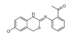 1-[2-[(6-chloro-4H-3,1-benzothiazin-2-yl)amino]phenyl]ethanone结构式