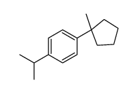 1-(1-methylcyclopentyl)-4-propan-2-ylbenzene结构式