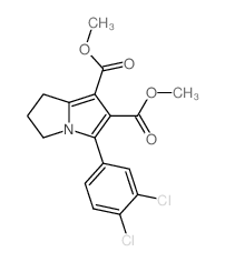 dimethyl 3-(3,4-dichlorophenyl)-6,7-dihydro-5H-pyrrolizine-1,2-dicarboxylate结构式