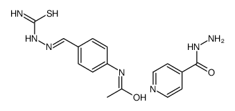 N-[4-[(E)-(carbamothioylhydrazinylidene)methyl]phenyl]acetamide,pyridine-4-carbohydrazide结构式