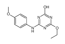 4-ethoxy-6-(4-methoxyanilino)-1H-1,3,5-triazin-2-one结构式